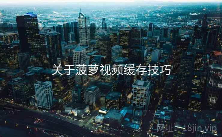 关于菠萝视频缓存技巧