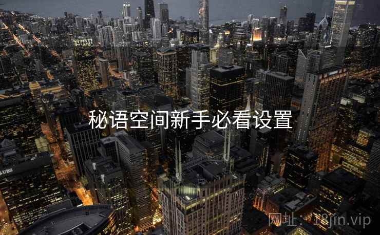 秘语空间新手必看设置