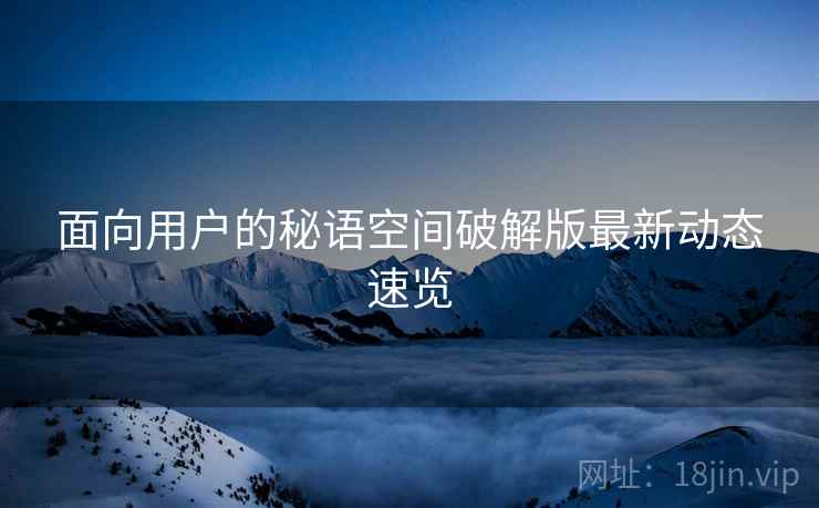 面向用户的秘语空间破解版最新动态速览