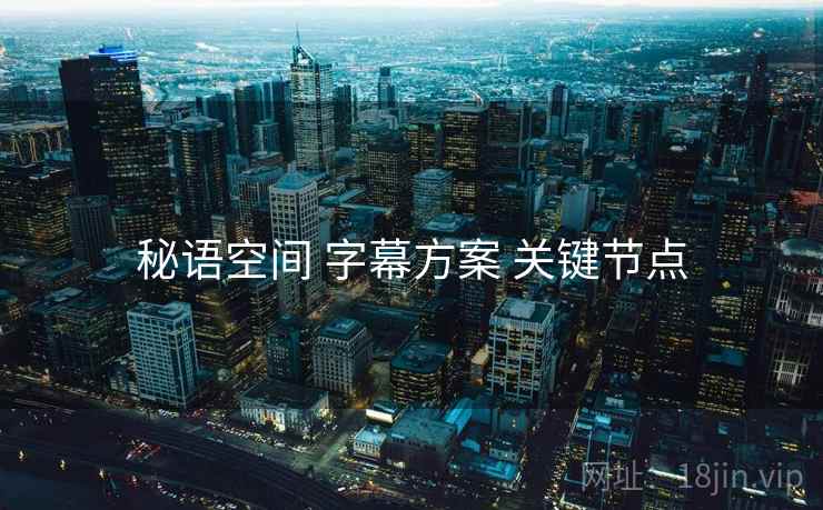 秘语空间 字幕方案 关键节点