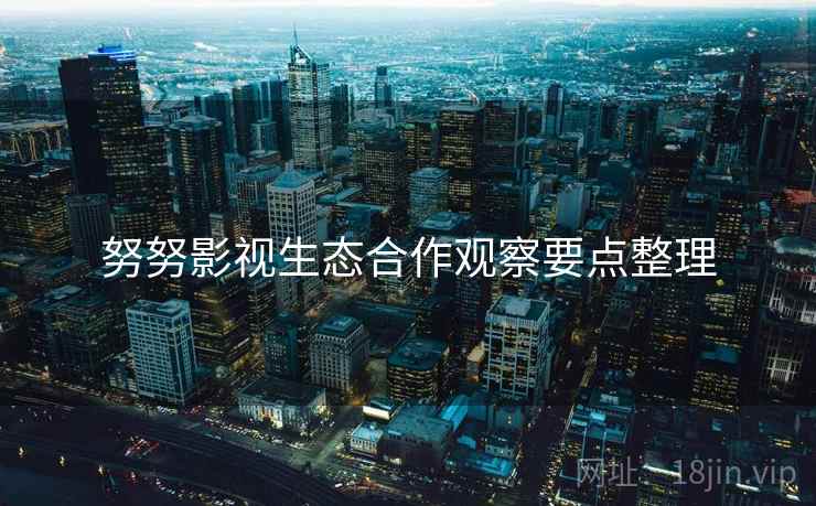 努努影视生态合作观察要点整理