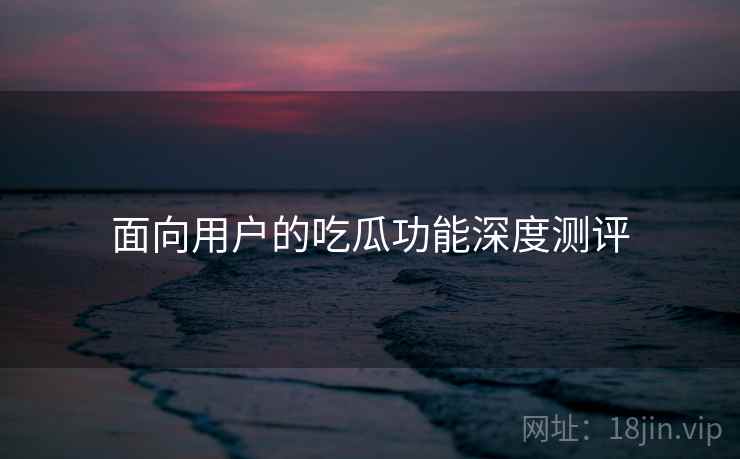 面向用户的吃瓜功能深度测评