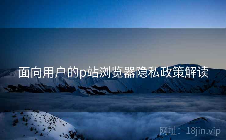 面向用户的p站浏览器隐私政策解读