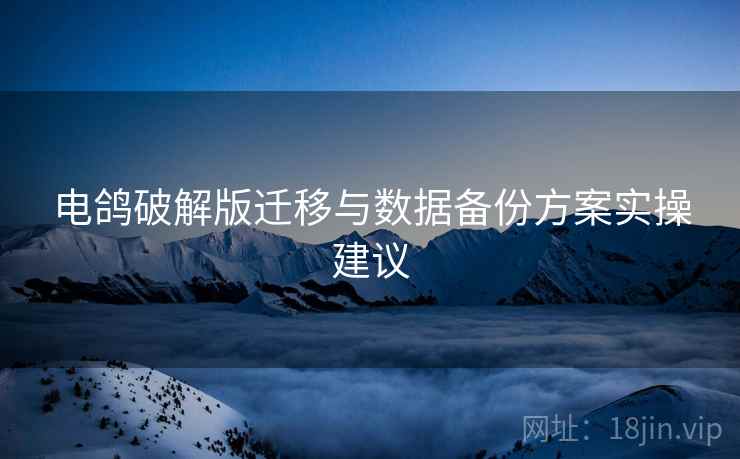 电鸽破解版迁移与数据备份方案实操建议