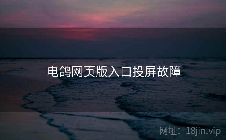 电鸽网页版入口投屏故障