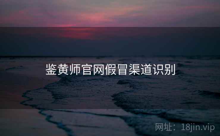 鉴黄师官网假冒渠道识别